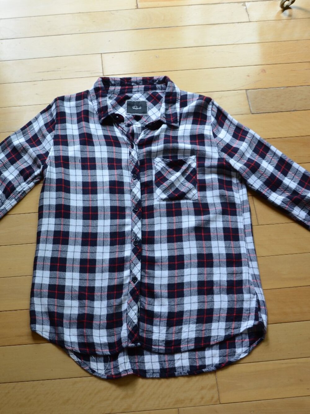 Rails long-sleeve button-down shirt plaid Size M